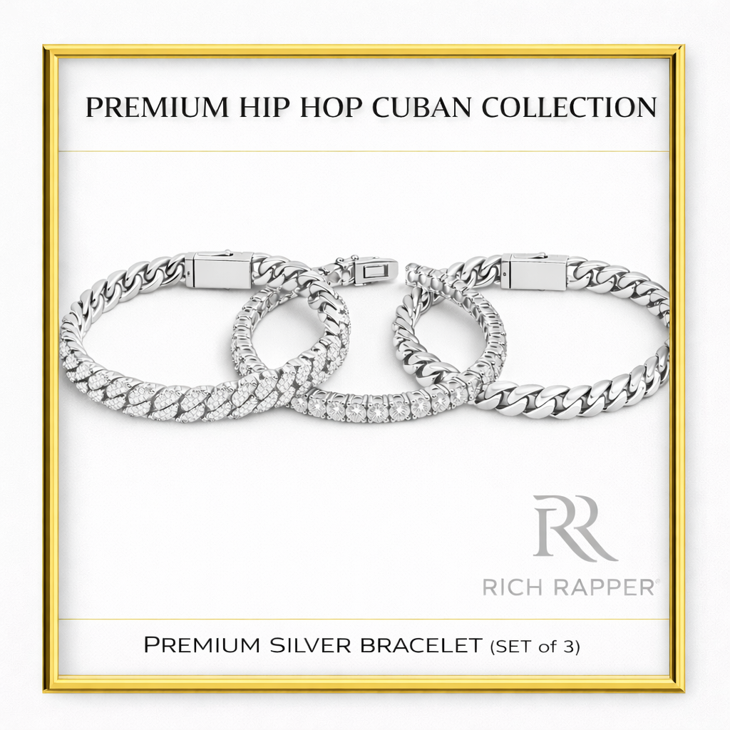 PREMIUM SILVER BRACELET (SET of 3)