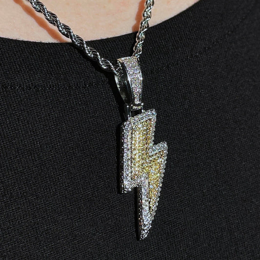 FLASH PENDANT WITH CHAIN - WHITE GOLD