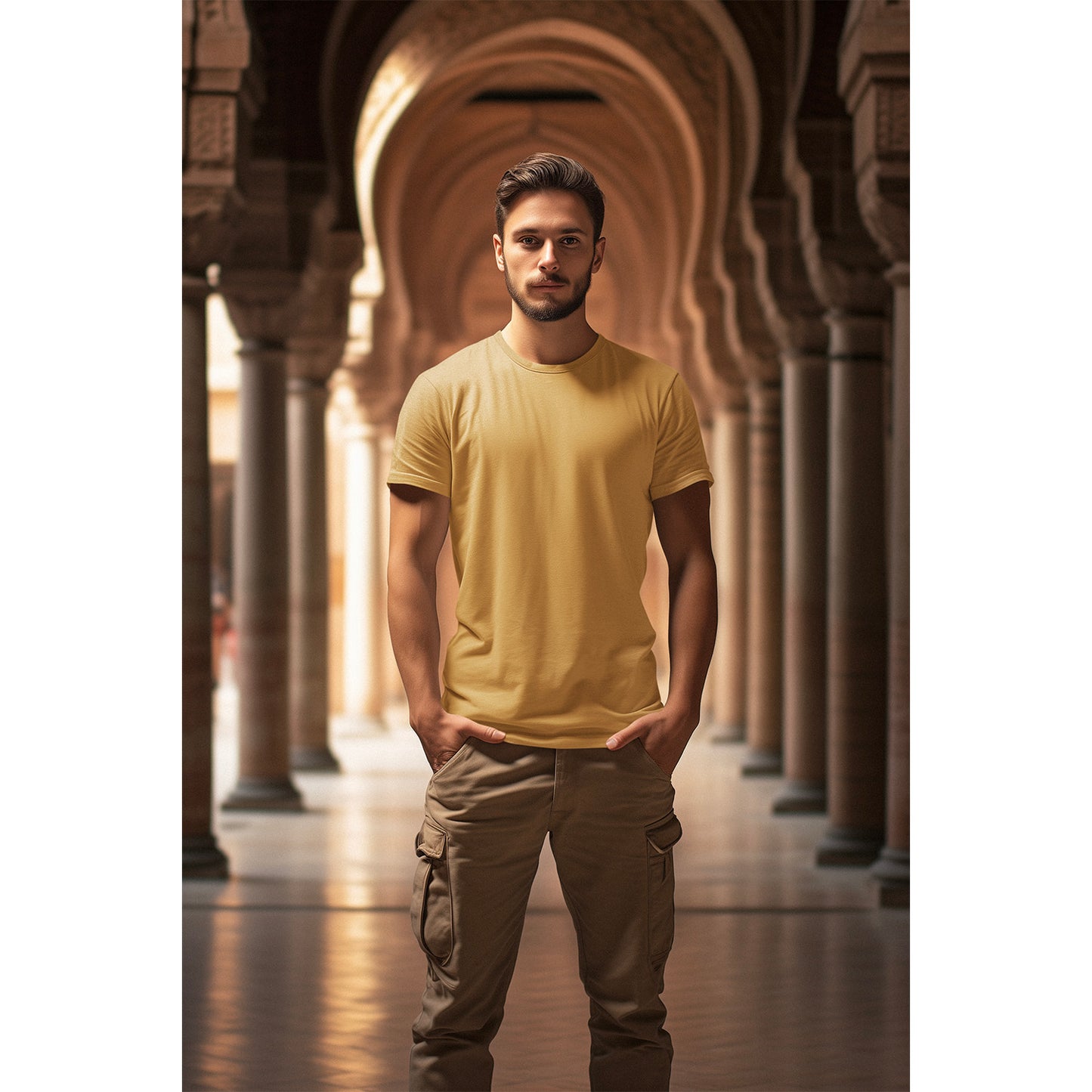 MUSTARD REGULAR FIT T-SHIRT