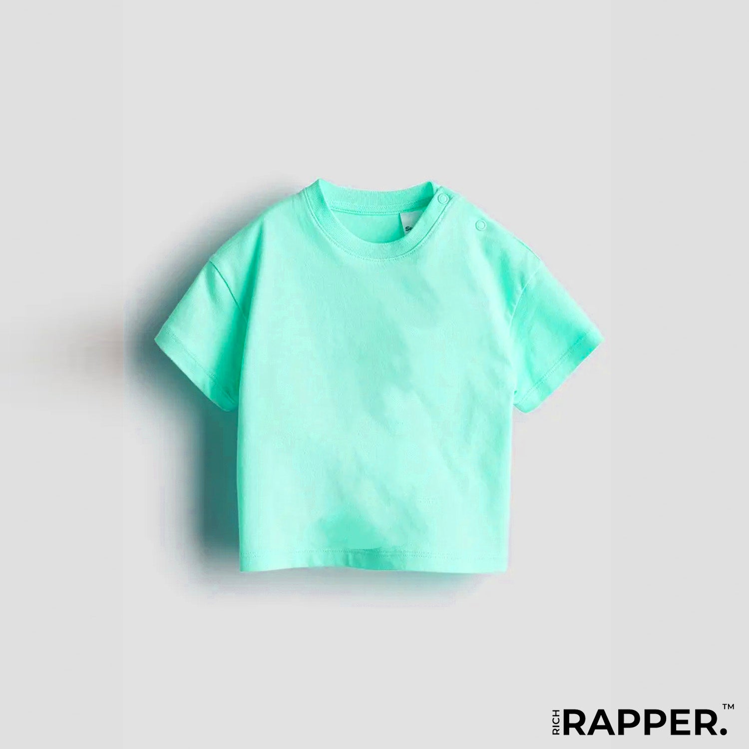 Plain Baby T Shirt Mint Green 0 6 Years Rich Rapper Official