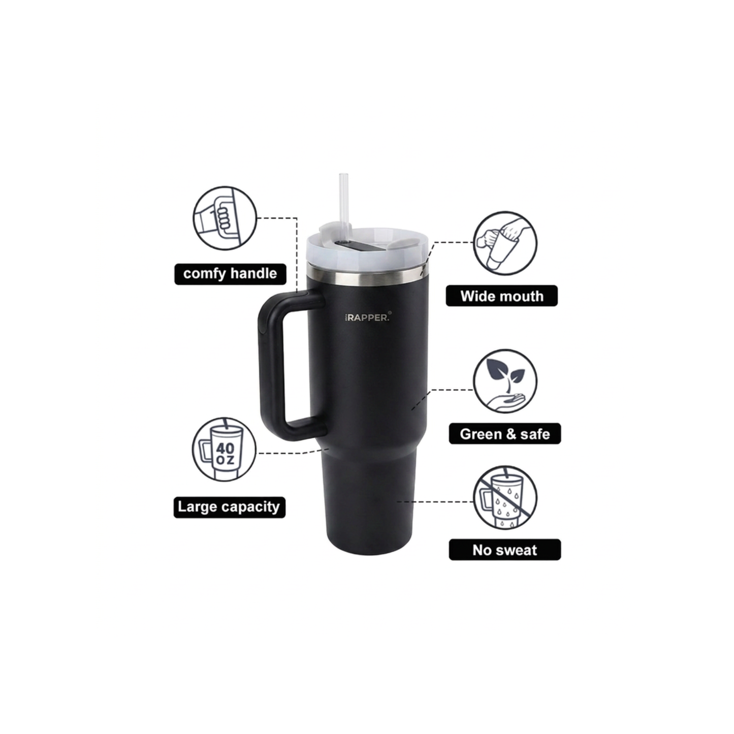 RICH RAPPER TUMBLER- BLACK