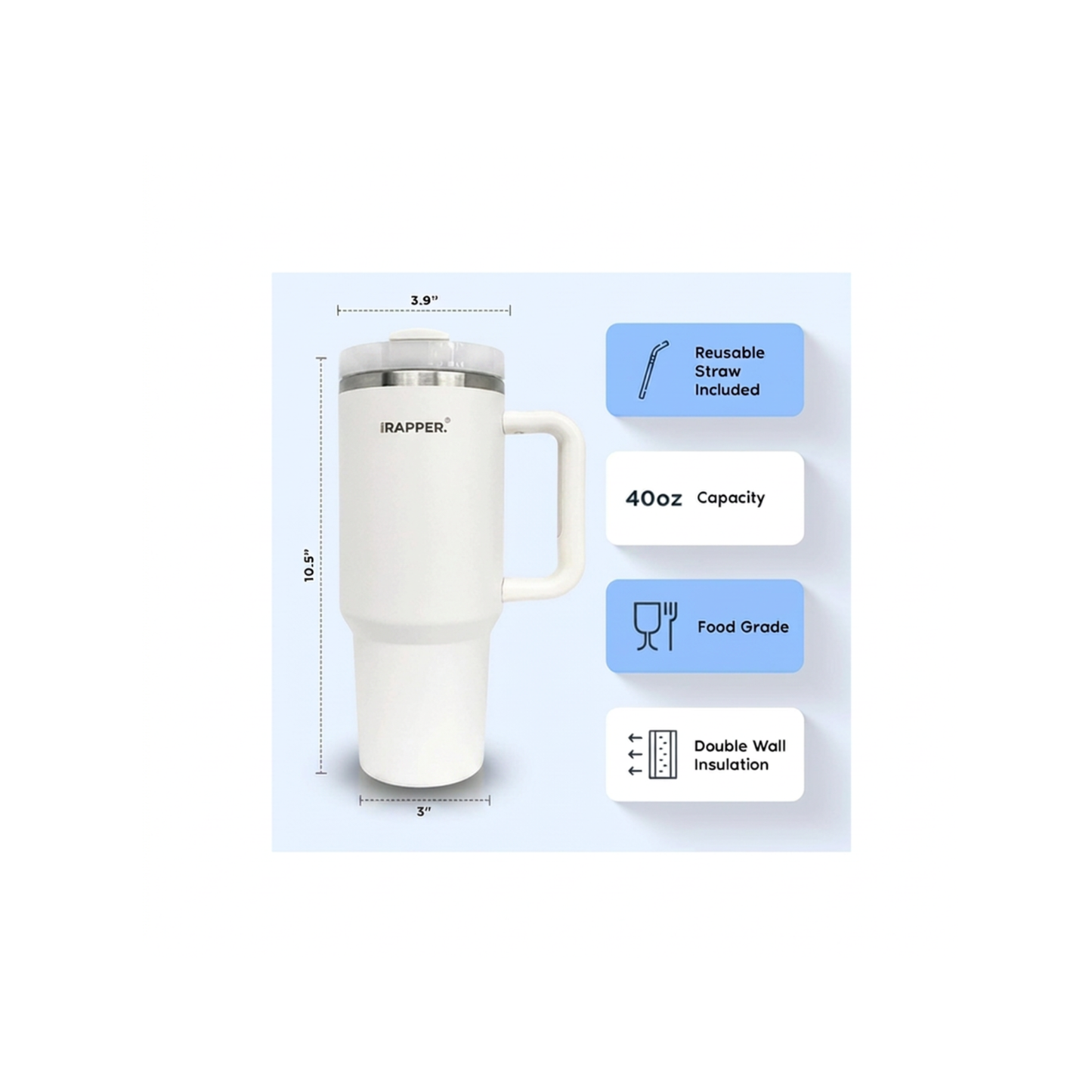 RICH RAPPER TUMBLER- OFF WHITE