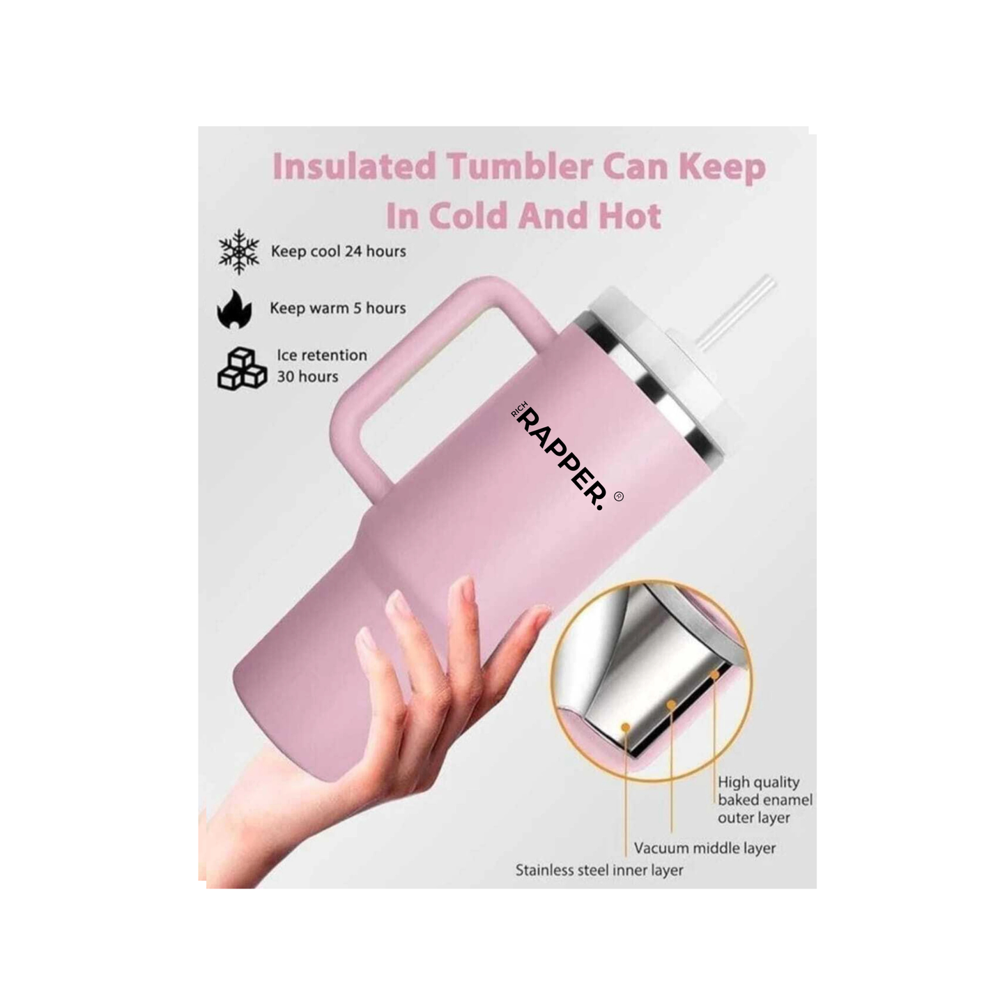 RICH RAPPER TUMBLER - PINK