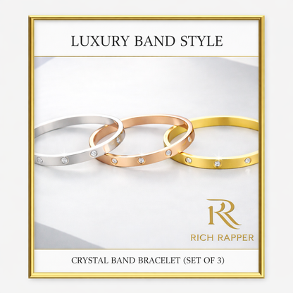 CRYSTAL BAND BRACELET  (SET of 3)