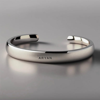 CUSTOMISED CLASSIC CUFF BRACELET - SILVER