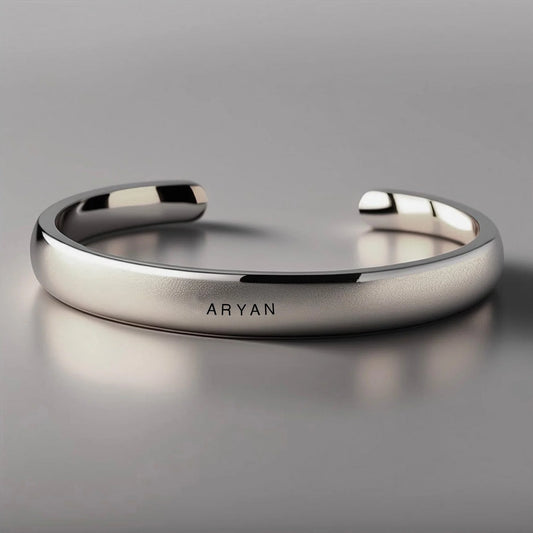 CUSTOMISED CLASSIC CUFF BRACELET - SILVER