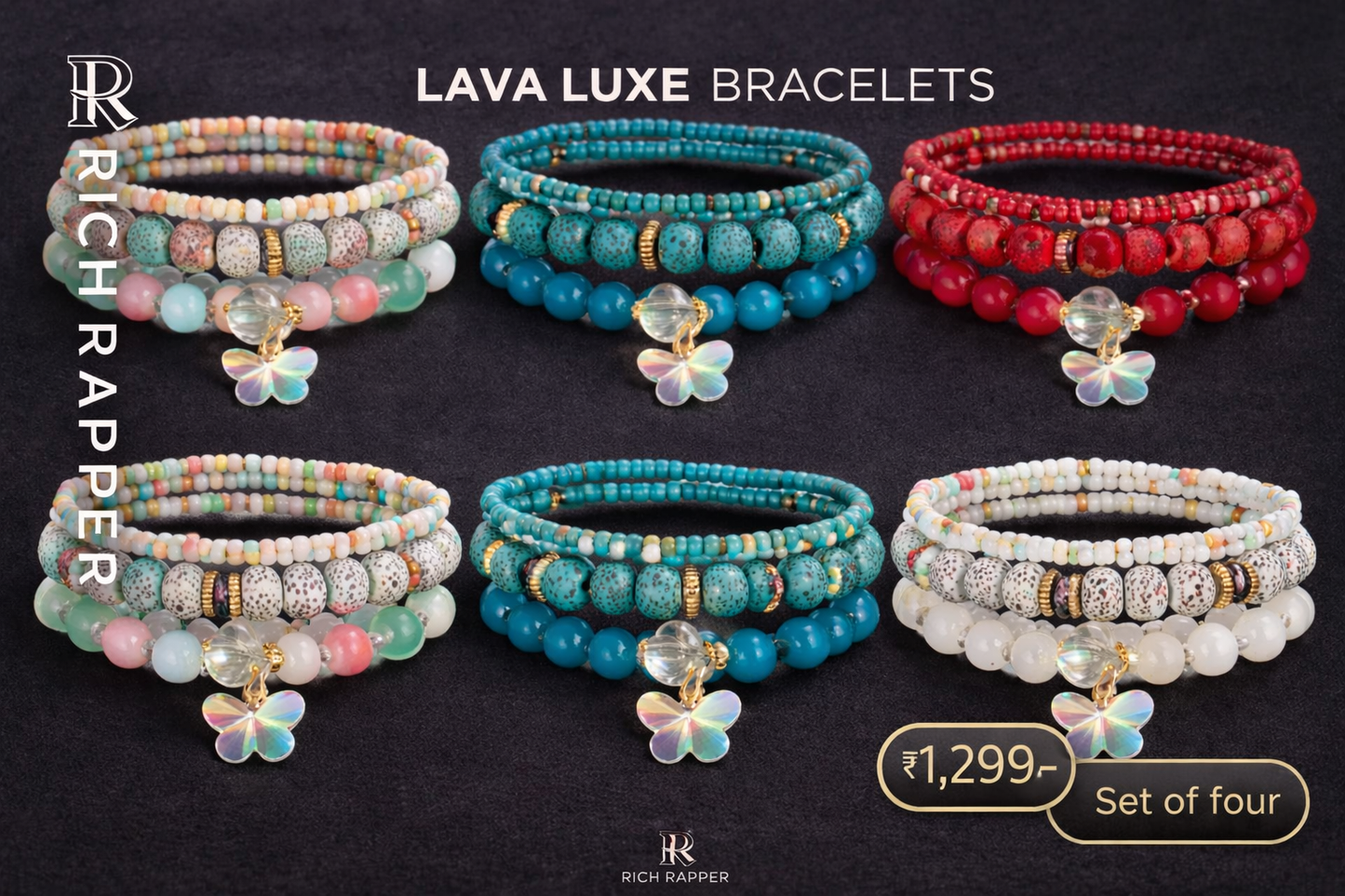 RICH RAPPER – LAVA LUXE Bracelet (Set of 4)
