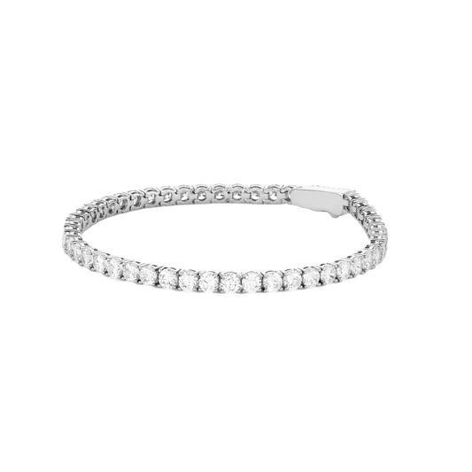 ICED TENNIS BRACELET - SILVER