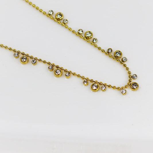 STELLAR DEW NECKLACE (ANTI TARNISH )
