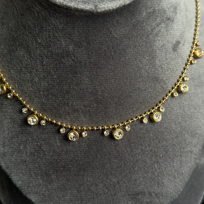 STELLAR DEW NECKLACE (ANTI TARNISH )