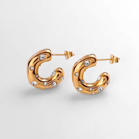 GOLDEN CUFFS HOOP EARRINGS