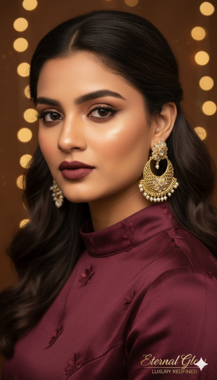 CHANDBALI BLOOM R.AD EAR-RING