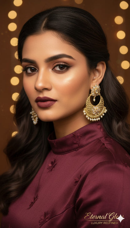 CHANDBALI BLOOM R.AD EAR-RING