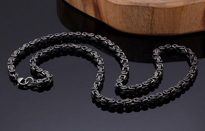 BLACK BYZANTINE CHAIN FOR MEN