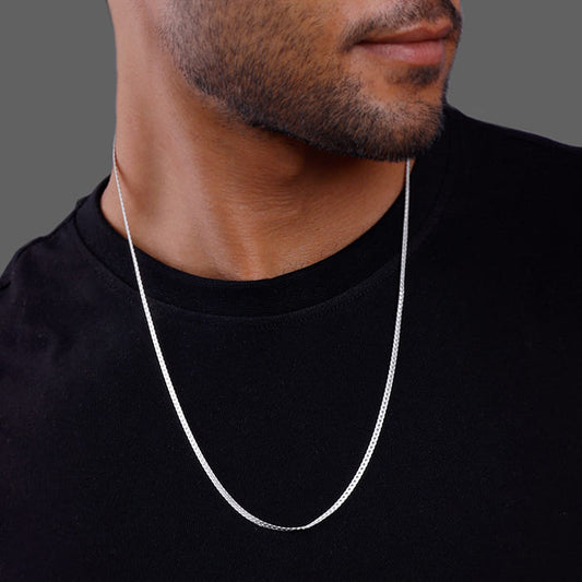 SILVER SLEEK CHAIN FOR MEN