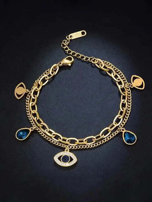 EVIL CHARMS CHAIN BRACELET