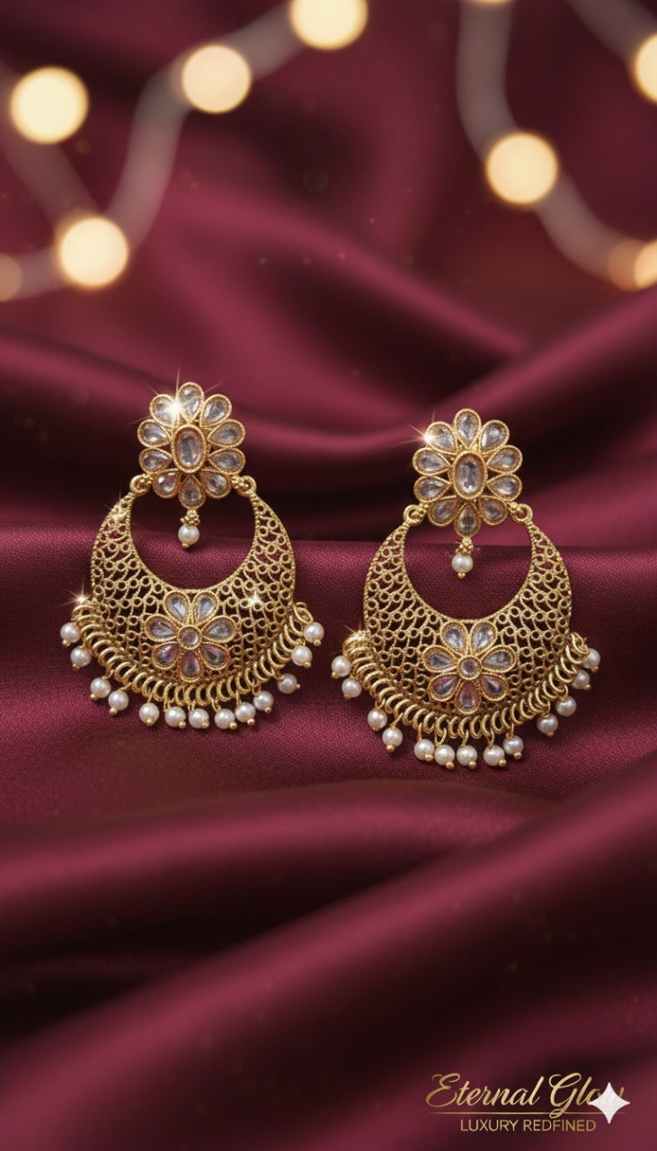 CHANDBALI BLOOM R.AD EAR-RING