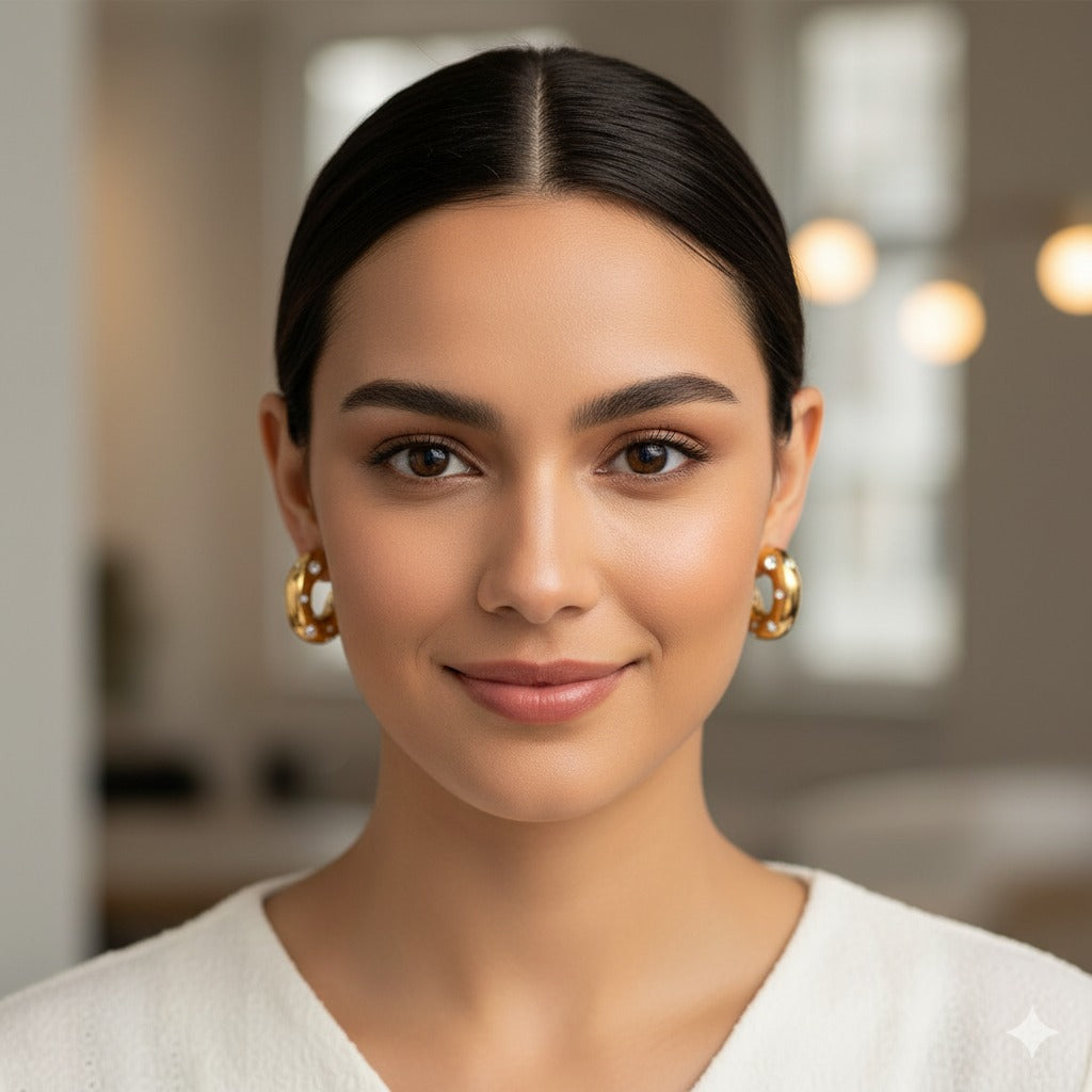 GOLDEN CUFFS HOOP EARRINGS