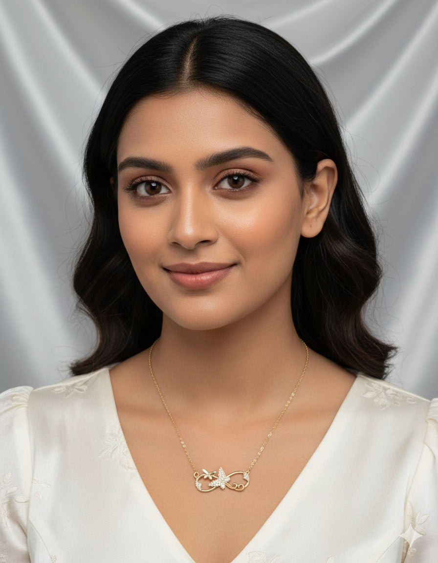 INFINITY BUTTERFLY CHAIN PENDANT
