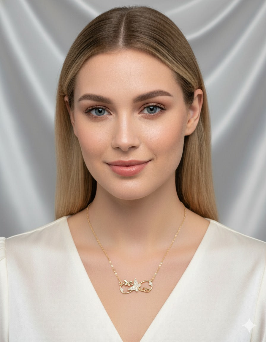 INFINITY BUTTERFLY CHAIN PENDANT