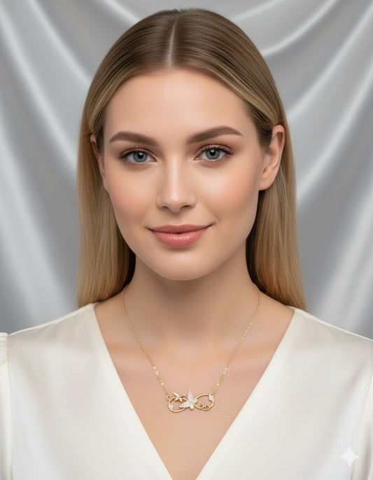 INFINITY BUTTERFLY CHAIN PENDANT