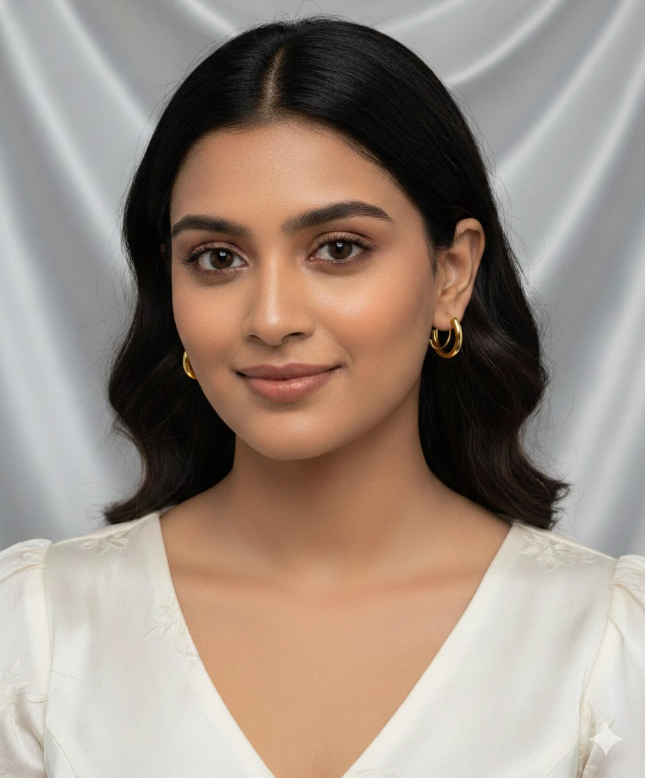 DOUBLE HOOPS ASTHETIC EARRINGS