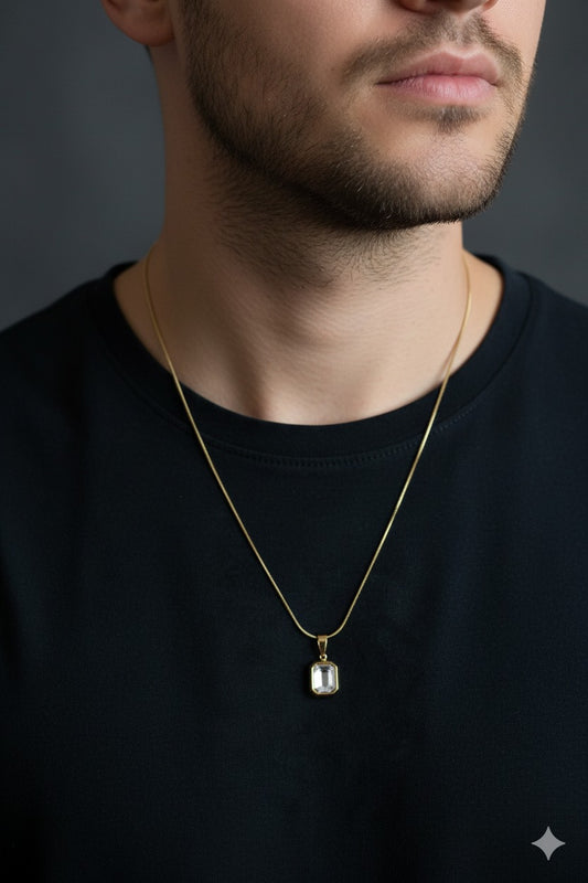 CELESTIAL WHITE GEM PENDENT