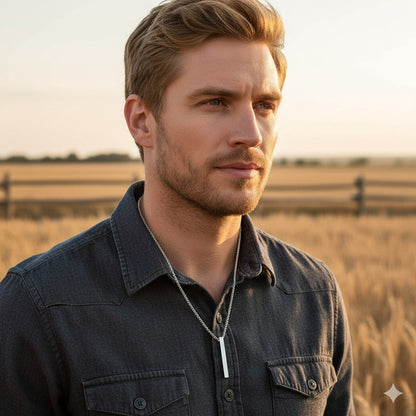 SILVER BAR CHAIN PENDANTS FOR MEN