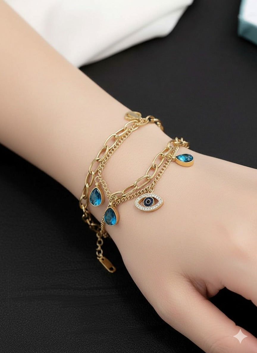 EVIL CHARMS CHAIN BRACELET