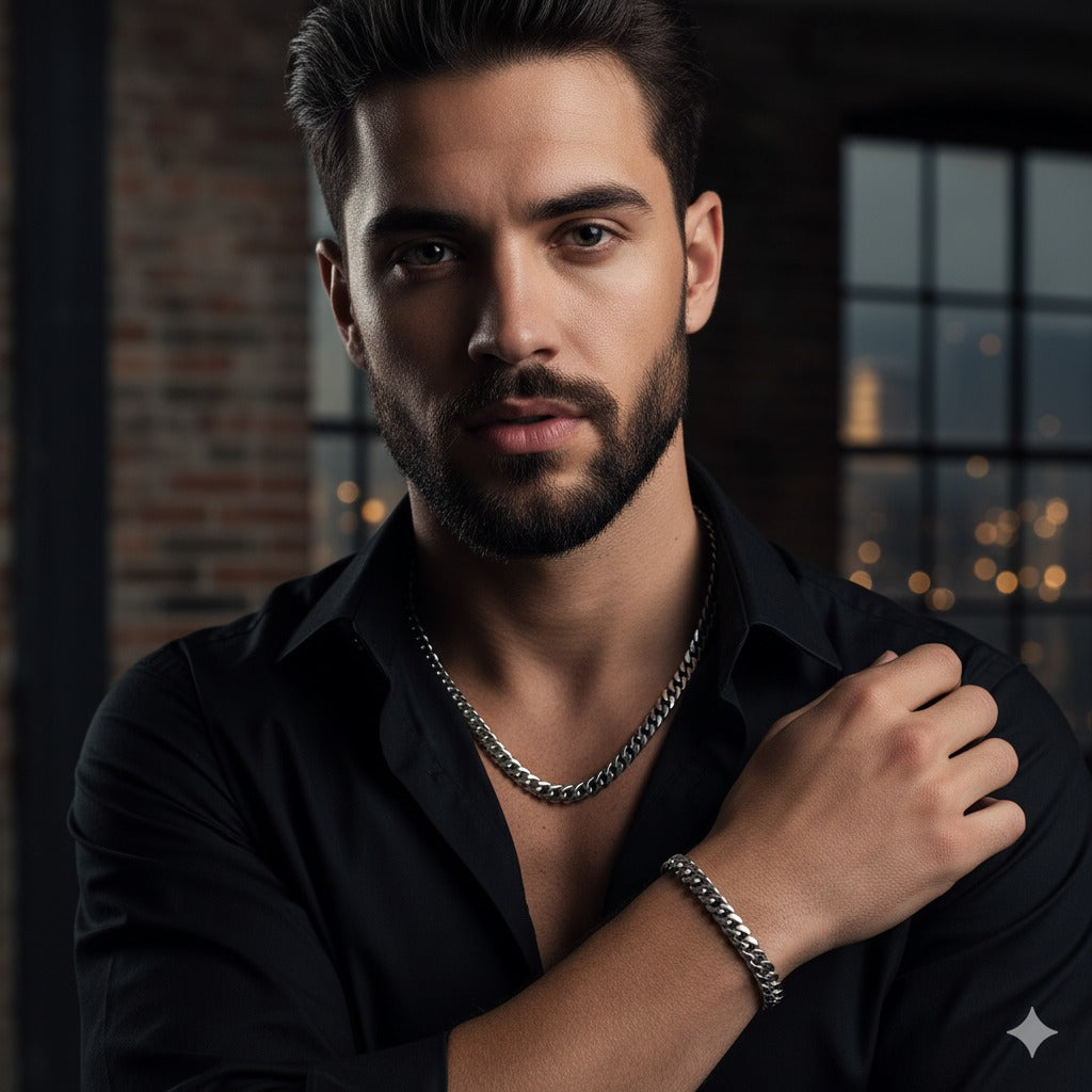 ICED OUT CUBAN SET - SILVER