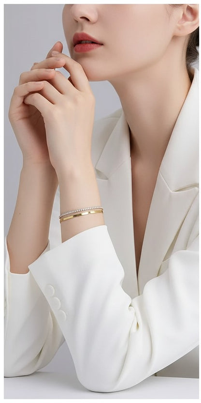 CHAIN BRACELET DOUBLE LAYER (ANTI TARNISH )