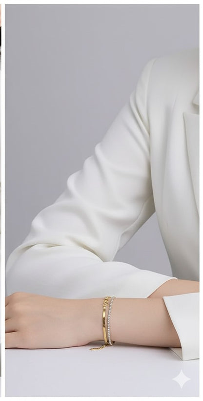 CHAIN BRACELET DOUBLE LAYER (ANTI TARNISH )