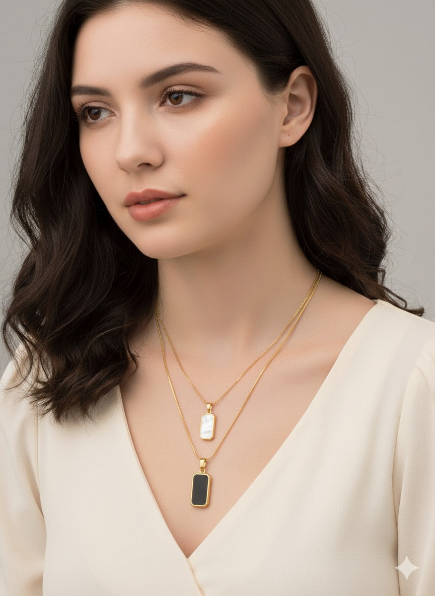 2 IN 1 COLOR  CHAIN PENDANT