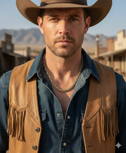 BYZANTINE CHAIN WHITE & GOLD