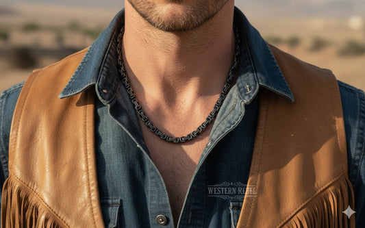 BLACK BYZANTINE CHAIN FOR MEN