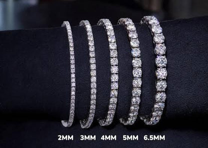ICED TENNIS BRACELET - SILVER