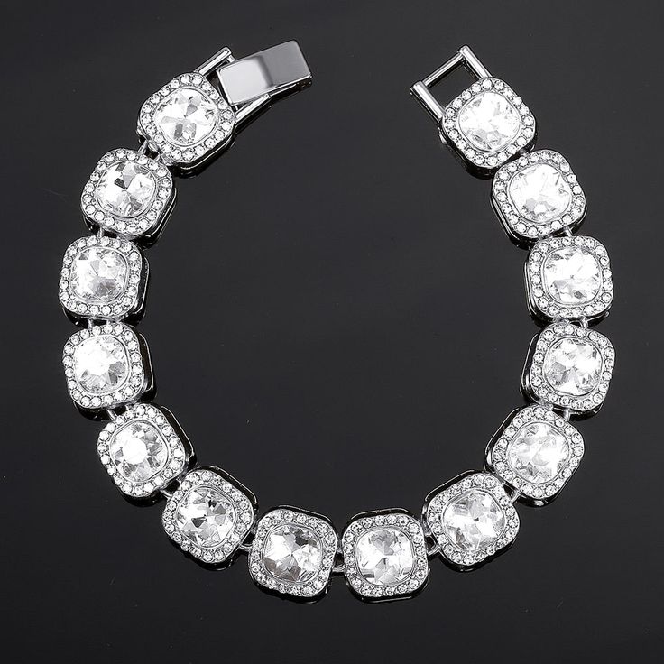TRIPLE ICED STREET BRACELET- SILVER (SET OF 3)