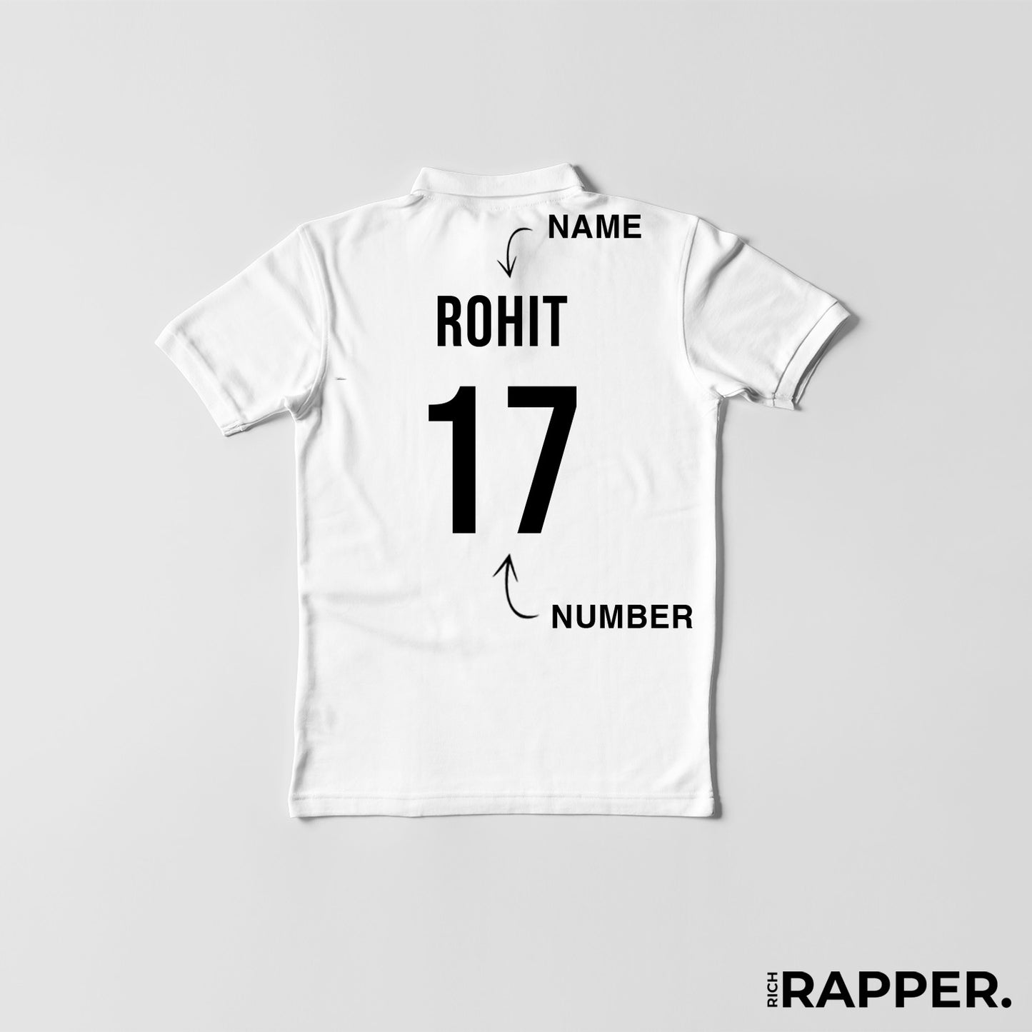 CUSTOM POLO T-SHIRT - WHITE