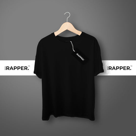 BLACK REGULAR FIT T-SHIRT