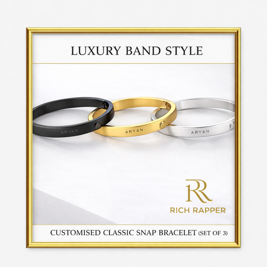 CUSTOMISED CLASSIC SNAP BRACELET (SET of3)