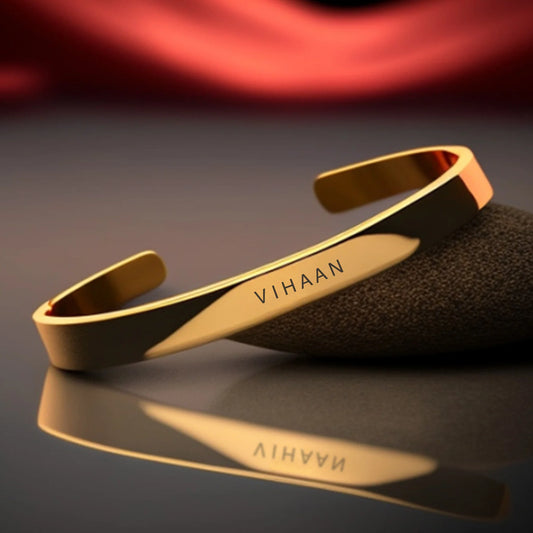 CUSTOMISED CLASSIC CUFF BRACELET - GOLD