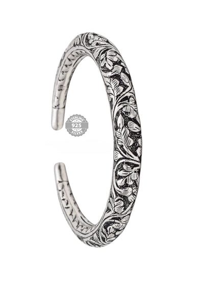 925 Antic Finish Nakshi Work Mens Twist Kada