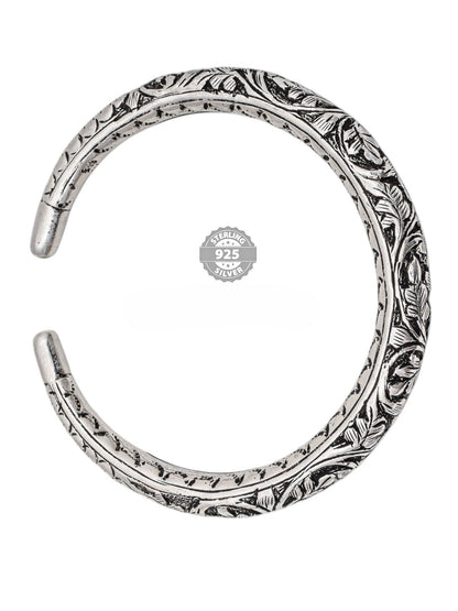 925 Antic Finish Nakshi Work Mens Twist Kada