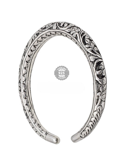 925 Antic Finish Nakshi Work Mens Twist Kada