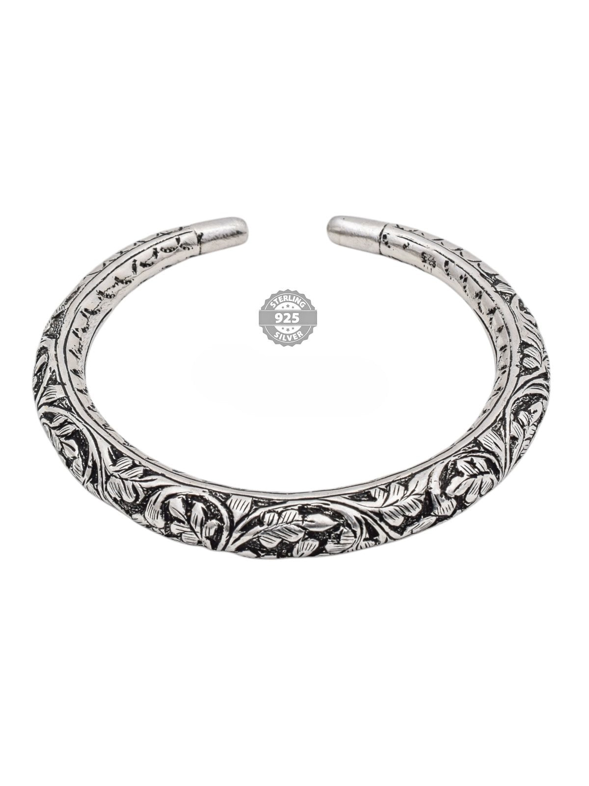 925 Antic Finish Nakshi Work Mens Twist Kada