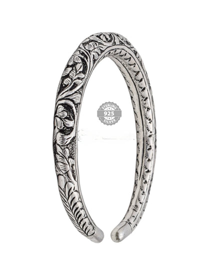 925 Antic Finish Nakshi Work Mens Twist Kada