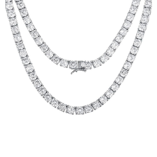 ICED TENNIS CHAIN - SILVER